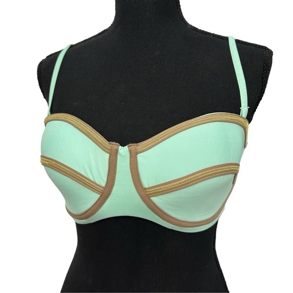 Maaji Bikini Top Seafoam Green Underwire Beach Vacation Summer Size Extra Large - Picture 1 of 5
